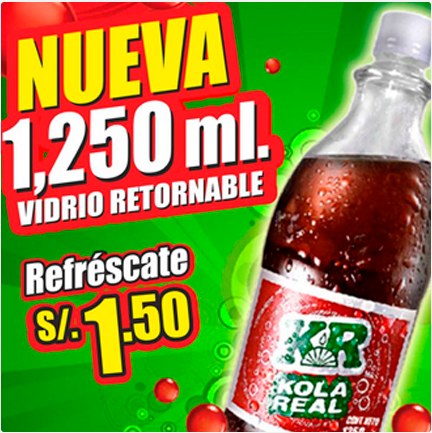 Publicidad de Kola Real 1,250 ml